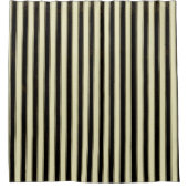 Black and Cream Pinstripe Wedding Elegante Duschvorhang (Vorderseite)