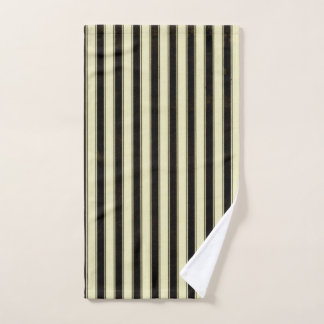 Black and Cream Pinstripe Wedding Elegante Handtuch