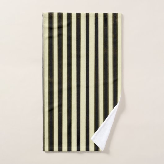 Black and Cream Pinstripe Wedding Elegante Handtuch (Handtuch)