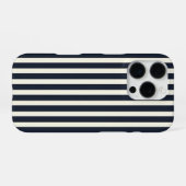 Black and Cream Striped Phone Case iPhone Hülle (Rückseite (Horizontal))