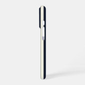 Black and Cream Striped Phone Case iPhone Hülle (Linke Seite)