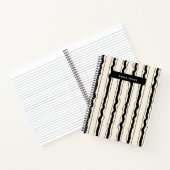 Black and Cream Stripes Fun Simple Elegant Custom Notizblock (Innenseite)