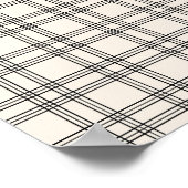 Black and Cream White Gingham Poster (Ecke)