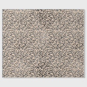 Black and Creme Leopard Print Geschenkpapier (Flach)