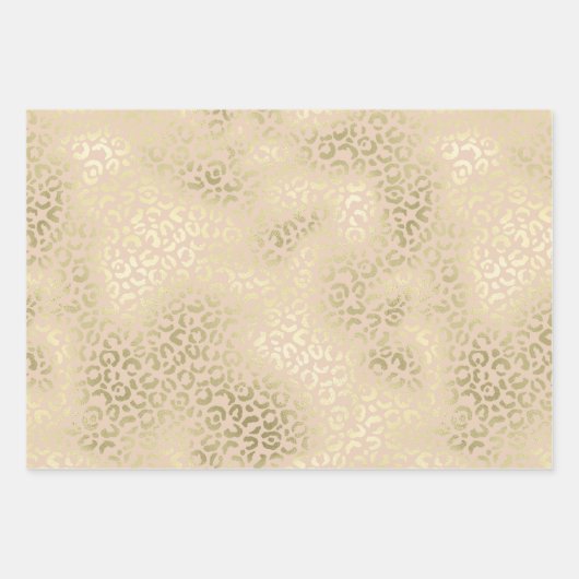 Black and Creme Leopard Print Geschenkpapier Set (Vorderseite 3)