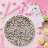 Black and Creme Leopard Print Pappteller (Party)