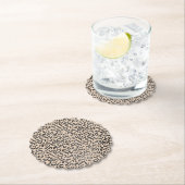 Black and Creme Leopard Print Untersetzer (Vor Ort)