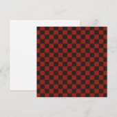 Black and Deep red checkerboard pattern Dankeskarte (Vorne/Hinten)