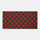 Black and Deep red checkerboard pattern Schreibtischunterlage (Vorderseite)