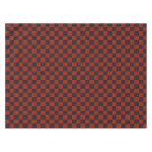 Black and Deep red checkerboard pattern Tischdecke (Vorderseite (Horizontal))