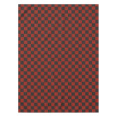 Black and Deep red checkerboard pattern Tischdecke (Vorderseite)