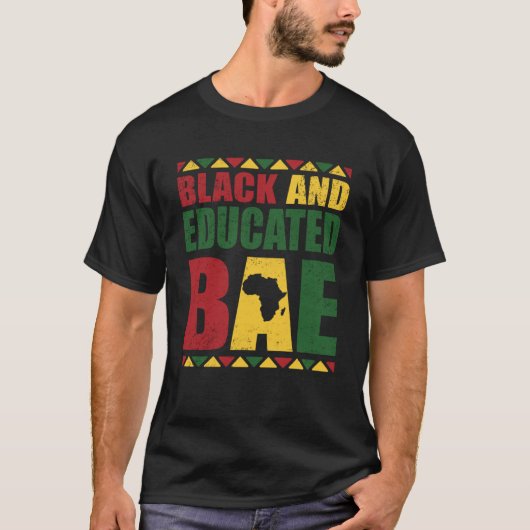Black and Educated Black History Month African Ame T-Shirt (Vorderseite)