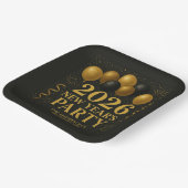 Black And Gold 2026 New Year Party Pappteller (Gewinkelt)
