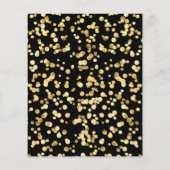 Black and Gold 40. Geburtstag Party Flyer (Hinten)