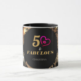 Black and Gold 50. Geburtstagsparty Classic  Tasse