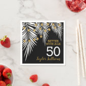 Black and Gold 50. Geburtstagsparty Serviette (Beispiel)