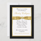 Black and Gold 65. Geburtstag Einladung (Vorderseite)