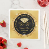 Black and Gold 70. Napkins, Geburtstag, Jahrestag Serviette (Beispiel)