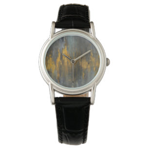 Black and Gold Abstract Print Danhui Nai Armbanduhr
