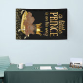 Black and Gold African American Prince Baby Dusche Banner (Messeveranstaltung)