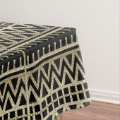 Black and Gold African Mud Cloud Print Tischdecke (Beispiel)