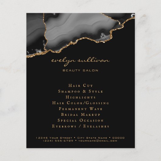 Black and Gold Agate Flyer (Vorne)