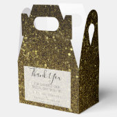 Black and Gold Agate Wedding Geschenkschachtel (Geöffnet)