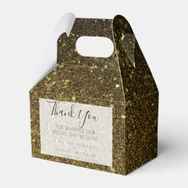 Black and Gold Agate Wedding Geschenkschachtel