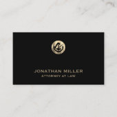 Black and Gold Anwaltskarte Visitenkarte (Vorderseite)