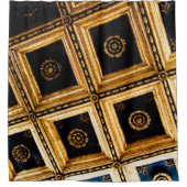 Black and Gold Architektur Duschvorhang (Vorderseite)