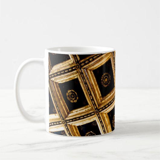 Black and Gold Architektur Kaffeetasse (Links)