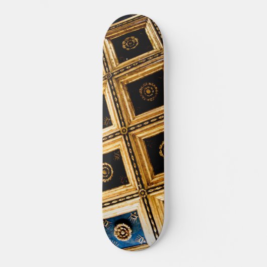Black and Gold Architektur Skateboard (Vorderseite)