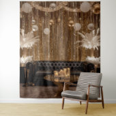 Black and Gold Art Deco Back Drop Great Gatsby Wandteppich (Beispiel)