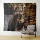 Black and Gold Art Deco Back Drop Wandteppich (Beispiel (Horizontal))