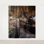 Black and Gold Art Deco Back Drop Wandteppich (Vorderseite)