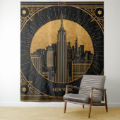 Black and Gold Art Deco Backdrop Wandteppich (Beispiel)