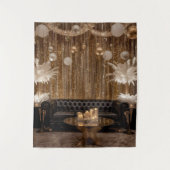 Black and Gold Art Deco Backdrop Wandteppich (Vorderseite)