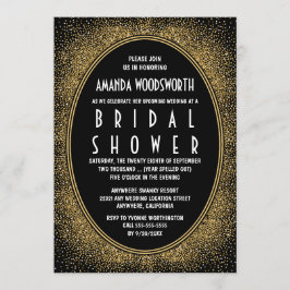 Black and Gold Art Deco Bridal Einladungen