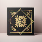 Black and Gold Art Deco Fliese