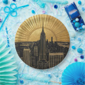 Black and Gold Art Deco Paper Napkins Pappteller (Party)