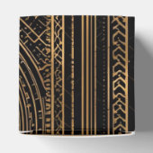 Black and Gold Art Deco Party Favor Box Geschenkschachtel (Oben)