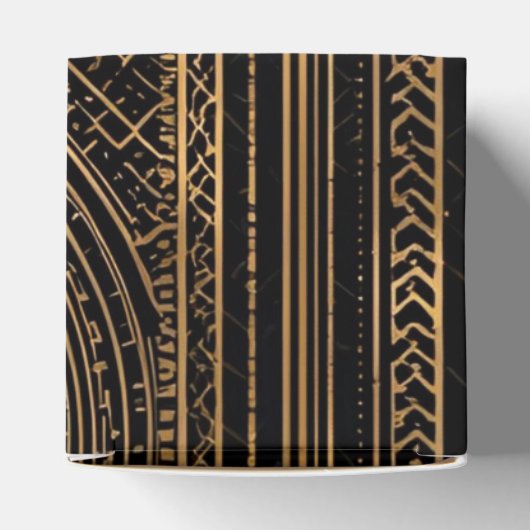 Black and Gold Art Deco Party Favor Box Geschenkschachtel (Oben)