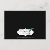 Black and Gold Art Deco Pfauenhochzeiten Begleitkarte (Rückseite)