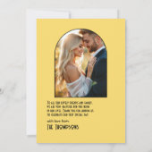 Black and Gold Art Deco Photo Dankeskarte (Rückseite)