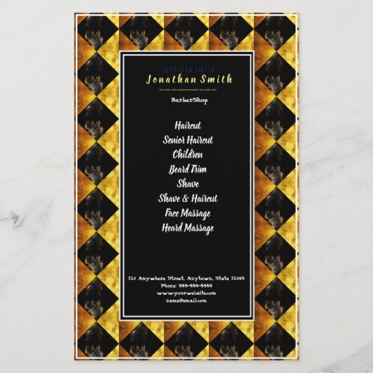 Black and Gold Art Deco Rhombus Flyer (Vorne)