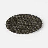 Black and Gold Art Deko Wedding Party Pappteller (Schrägansicht)