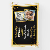 Black and Gold Balloons 50 Jahre Banner (Vertikal)