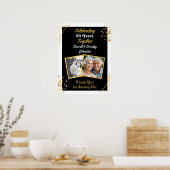 Black and Gold Balloons 50 Jahre Poster (Küche)