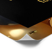 Black and Gold Balloons 50 Jahre Poster (Ecke)