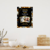 Black and Gold Balloons 50 Jahre Poster (Küche)